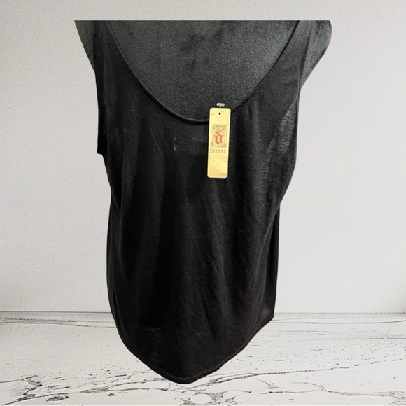 Decree Sheer Tank Top Sequined Vintage Top Size XL - Picture 2 of 3